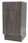 15" European Style 3 Drawer Bathroom Vanity Walnut Wood Pattern in Plywood