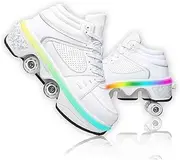 [LDRFSE] Roller Skates for Girls, Trainers, Skate Shoes, Sneakers, Wheels, Sports, Gymnastics, Fashion, Multipurpose, Kick Roller Shoes for Boys Girls