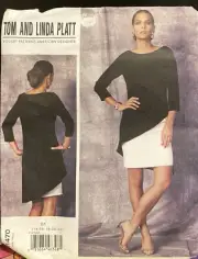 Vogue Sewing Pattern 1470 Misses 14-22 Easy Layered Dress with Shaped Hemline