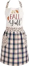 DII Women's Fall & Thanksgiving Kitchen Apron, Adjustable Long Waist Ties, It's Fall Y'all