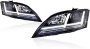 Car Lights Compatible for Audi TT Headlight 2006-2014 LED Projetor Head Lamp Daytime Running Light Automotive Accessories