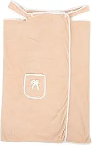 KONTONTY Water Absorbent Bath Robe Wearable Sauna Towel Wrap Soft Spa Shower Robe Camel