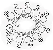 24pcs Self Adhesive PVC Door Switch Press Stickers Background with Text Easy Application for Home Office Reminder Signage