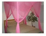 Hot Pink Four 4 Post Bed Canopy Netting Curtains Sheer Panel Fabric ANY SIZE