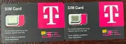 4 sims of T-Mobile Prepaid $50 plan Unlimited Talk,Text,Data ×4 pcs