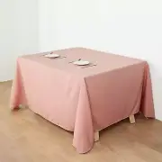 90" Dusty Rose SQUARE POLYESTER TABLECLOTH Wedding Party Catering Dinner Linens
