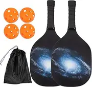 Happyyami 1 Set Paddle Racket Sports Supplies Hole Ball Training Paddle Hole Ball Racket Outside Games Bag Outdoor Game Hole Ball