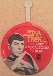 Star Trek Leonard Nimoy Only Logical Books to Read Spock 1986 2" Promo Pin NEW