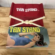 Vintage Tan Stand NOS 1980’s Neck Rest Tanning Kitschy White Elephant Gift