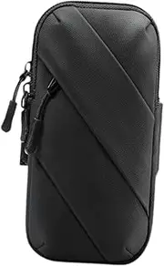 STARTIST Sports Armband Phone Sleeve Case Zipper Water Resistant Jogging Arm Bag Running Arm Band for Sport Indoor Outdoor Gym Jogging, Black