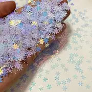 2000 Pieces Snowflakes Party Glitter PVC Confetti for Christmas Table Confetti Glitter for Winter Snowfield Wonderland Xmas Party Supplies DIY Craft Projects Party Decorations