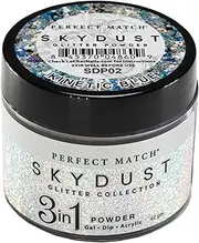 Perfect Match Sky Dust Glitter Acrylic Dip Dipping Powder SDP02 Kinetic Blue - 42g