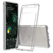 For Google Pixel 6A Transparent Hard Shel Slim Polycarbonate Case Cover (Clear)