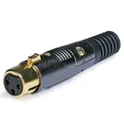 XLR 3 Pin Female Mic Microphone Premium Audio Cable Plug Gold Connector Jack