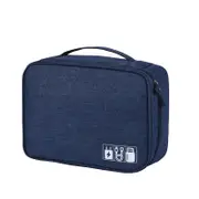 Digital Accessories Storage Bag USB Charger USB Cable U Disk Organizer Travel Bag CYAN COLOR