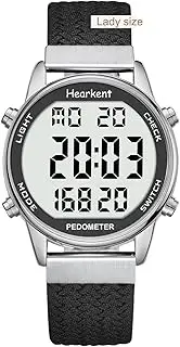 [Hearkent] Women Pedometer Watch for Walking, Step Counter for Women, Sport Watch with Calories Counter, Large Number Display Wrist Watch, 30M Waterproof Step Tracker Watch