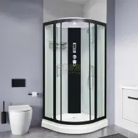 在飛比找蝦皮購物優惠-弧扇形整體淋浴房浴室衛生間家用一體式簡易沐浴房玻璃隔斷封閉式