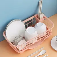 在飛比找樂天市場購物網優惠-廚房置物架家用廚房碗碟勺筷收納瀝水架塑料瀝水籃碗架餐具收納盒
