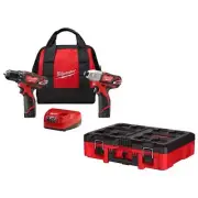 Milwaukee Power Tool Combo Kits M12 12V Lithium-Ion Cordless Drill Driver/Impact