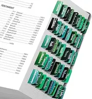 GOTIDEAL Bible Tabs-90 Tabs, Plastic Laminated Bible Tabs for Women and Men, Large Print Bible Tabs for Study Bible, Index Tabs for Old and New Testament, Bible Labels Tabs-Green