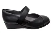 Homyped Lavish MJ Womens Leather Mary Jane Wedge Shoes
