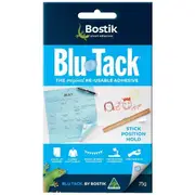 Bostik Blu Tack Re-usable Adhesive 75g Hold up Poster Clean Keyboard (Pack of 3)