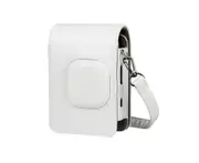 Storage Bag Wear-resistant Dust-proof Camera Storage Case with Shoulder Strap for Fujifilm-Insta Mini Liplay White