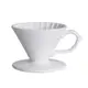 【Tiamo】V01手作陶瓷咖啡濾器 錐型咖啡濾杯 手沖濾杯 手沖咖啡/HG5539W(白)|Tiamo品牌旗艦館