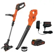 Black & Decker 20V MAX Sweeper & EASYFEED 12 in. String Trimmer/Edger Bundle New