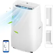 Advwin Portable Air Conditioner 16000 BTU, 3 in 1 Portable AC unit with Cooling, Dehumidifier & Fan, APP Control, Window Mount Kit, 24H Timer White