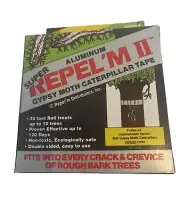 (50) Repel'm Aluminum Gypsy Moth Caterpillar Worm Tape Traps Barrier