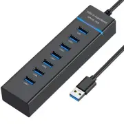 7 Port USB Hub for Laptop, USB Splitter Multiport USB Extender for Laptop, PC...