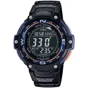 Casio Men's Outdoor Digital Compass Watch with Blue and Orange Accents -