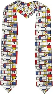[SKKNT] Abstract Pattern Print Graduation Shawl Stole For Academic Commencements Honor Sash Congratulations Gift