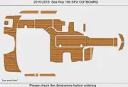 2016 Sea Ray 19 SPX OUTBOARD Swim Platform Cockpit Boat EVA Foam Teak Deck Floor