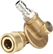 High Pressure Washer Spray Nozzle 7-Level Adjustable Tip Quick Plug 240° Brass Stainless Steel Structure Ideal for Car Cleaning