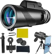Monocular for Hunting, Professional Monocular Scope with 80x Magnification, Lightweight Accessories for Mountain Climbing Camping Outdoor Adventure