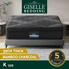 Giselle Bedding 35cm Mattress King Bamboo Pocket Spring Euro Top Medium Firm