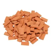 Miniature Bricks Clay Mini Wall Brick for Model Red 100PCS Scale 1/12