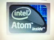 Intel atom sticker 12mm x 16mm LOT OF 3 USA Seller