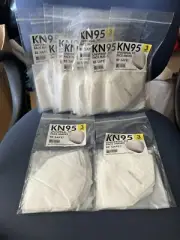 White KN95 Universal Fit 5 Layer Face Mask Disposable 10-3packs (30 Masks Total)