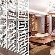 Lchen Hanging Room Divider Panel,10 Pieces Hanging Wall Divider Room Partition Wood-Plastic Thick Hanging Panel Screen Home Office Decoration(ML-S-10Panels)