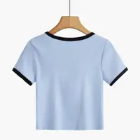 在飛比找ETMall東森購物網優惠-修身短袖設計感小眾白色上衣T恤