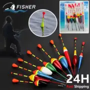 10Pcs Long Tail Fishing Throw Floats Mix Size Floating Bobbers Set Tool US