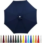 9Ft Patio Umbrella Replacement Canopy for 8 Rib, Market Yard Umbrella Replacemen