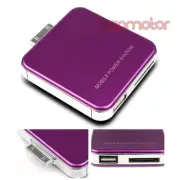 2200MAH PORTABLE EXTERNAL PURPLE BATTERY CHARGER USB IPHONE 4S 4 3GS IPOD NANO