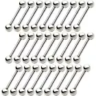 Titanium Piercing Barbell 14 Gauge 100% Solid Titanium Tongue Nipple Rings Bars