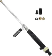 1 Set Car Washing Power Sprayer Kit: Copper Nozzle with Foam Attachment Anti-Leak Hose Connector Set for Patio Deck Fence Deep Cleaning