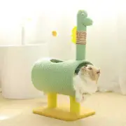 NNEDSZ Green Dinosaur-Theme Cat Tree with Tunnel - Multi-Functional Cat Scratchi
