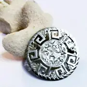 Aztec Calender PIN/Pendant in Sterling Silver